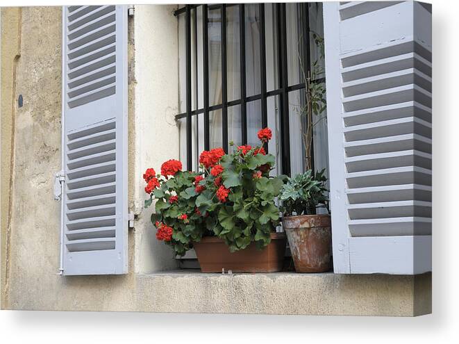 France Canvas Print featuring the photograph Provence Window by Kevin Oke