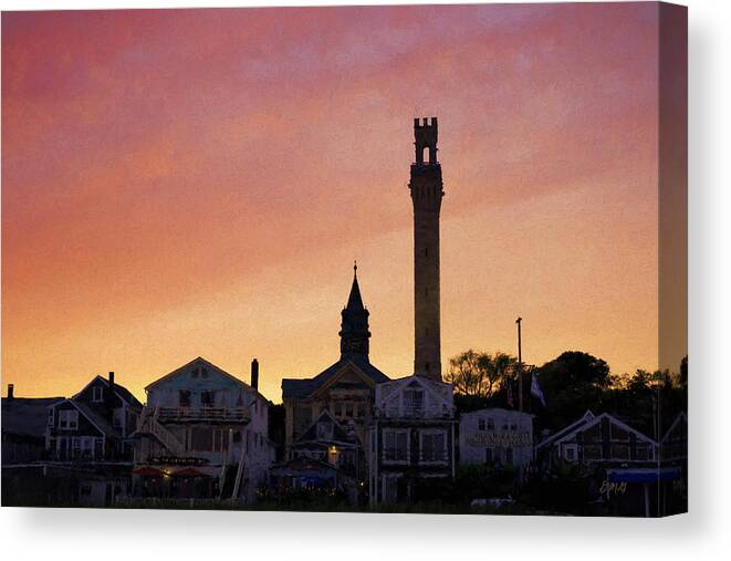 Cape Cod Canvas Print featuring the photograph Provincetown Sunset by David Gordon