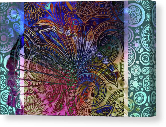 Psychedelic Canvas Print featuring the painting Psychedeco 1 by Priscilla Huber