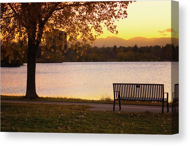 Front Range Canvas Print featuring the photograph Pull Up A Seat by John De Bord