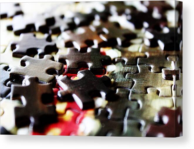 Puzzle Canvas Print featuring the photograph Puzzle by Magdalena Green