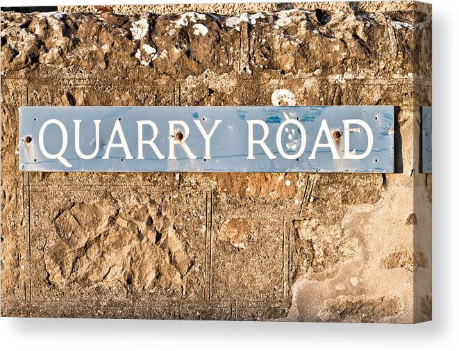 Address Canvas Print featuring the photograph Quarry road by Tom Gowanlock