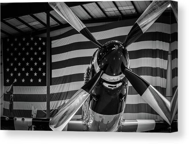 P-51 Canvas Print featuring the photograph Quick Silver by David Hart