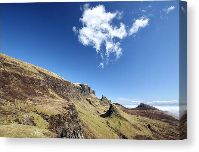Quiraing Canvas Print featuring the photograph Quiraing - Isle of Skye by Grant Glendinning