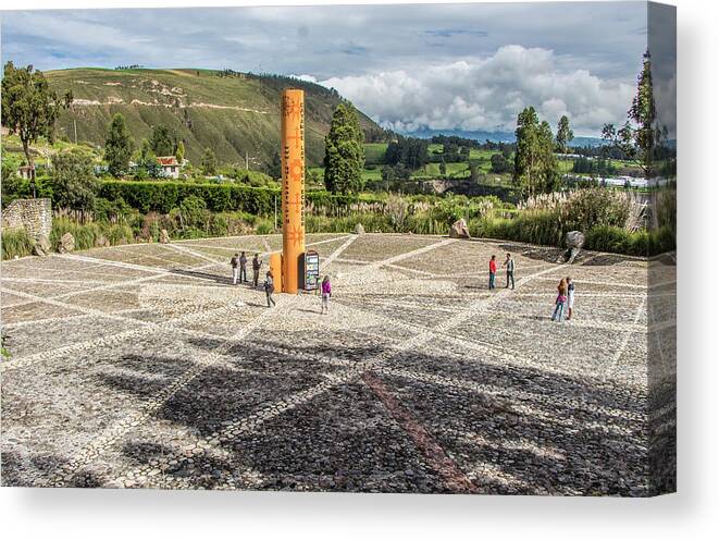 Travel Canvas Print featuring the photograph Quitsato Sundial, Cayambe, Ecuador by Venetia Featherstone-Witty