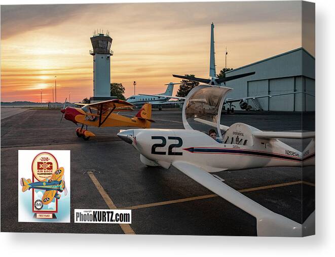 Big Muddy Air Race Canvas Print featuring the photograph Race Day Arrives by Jeff Kurtz