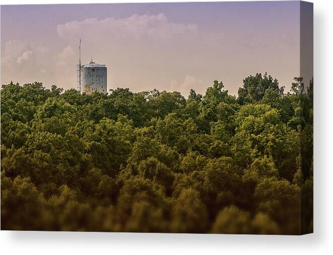 Antenna Canvas Print featuring the photograph Radioactive Landscape by Jim Shackett