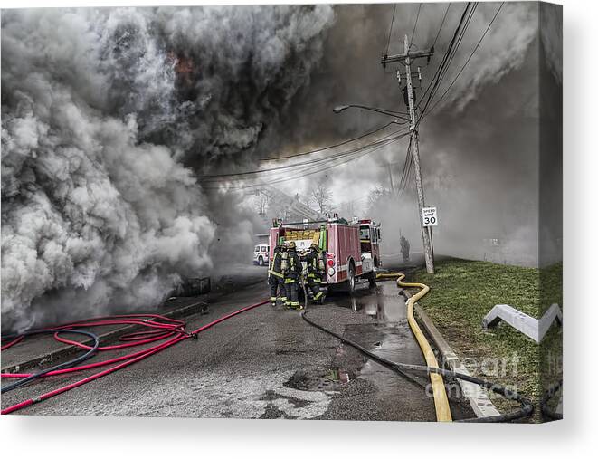 Raging Inferno Canvas Print featuring the photograph Raging Inferno by Jim Lepard