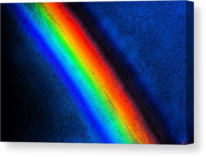 Rainbow Canvas Print featuring the painting Rainbow colors by David Lee Thompson