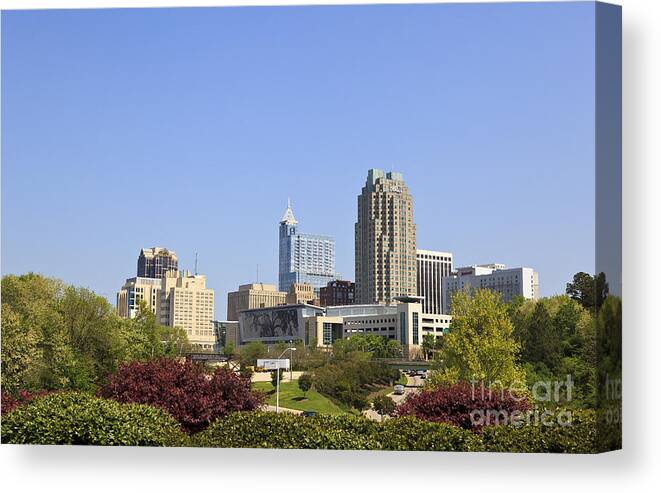 Skyline Canvas Print featuring the photograph Raleigh North Carolina by Jill Lang
