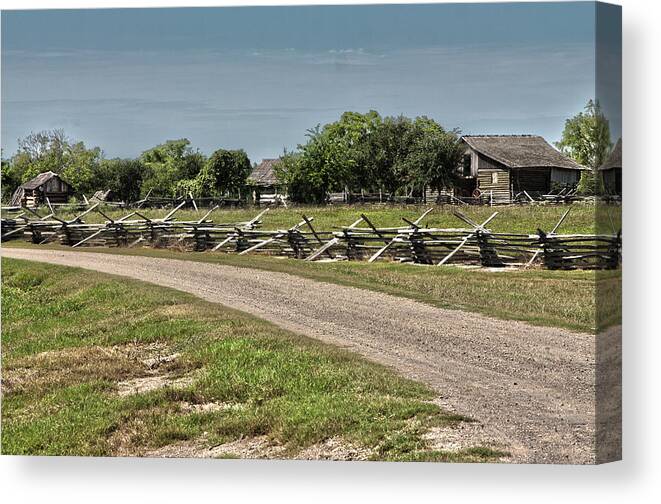 Texas Heritage Canvas Print featuring the photograph Ranch View3 by James Woody