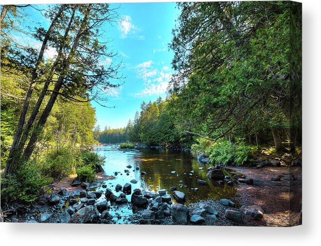 Landscapes Canvas Print featuring the photograph Raquette River by David Patterson