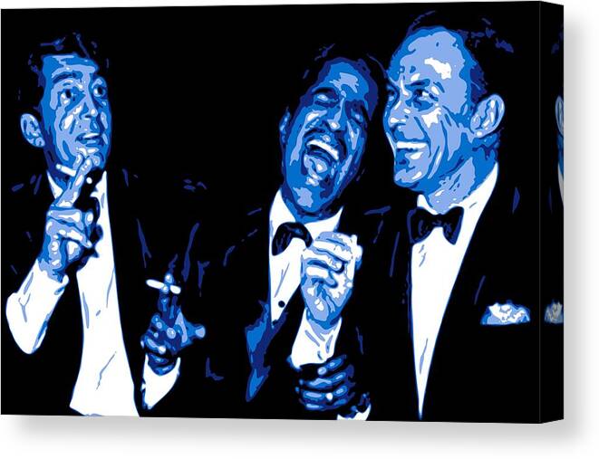Frank Sinatra Canvas Print featuring the digital art Rat Pack at Carnegie Hall by DB Artist