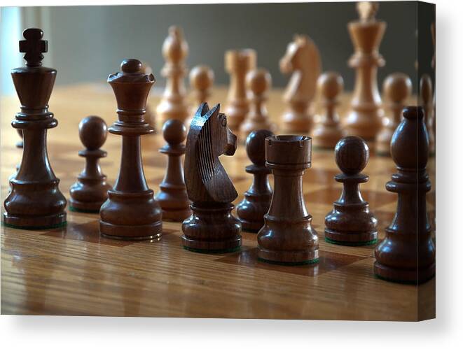 Chess Canvas Print featuring the photograph Ready for Battle by Frank Mari