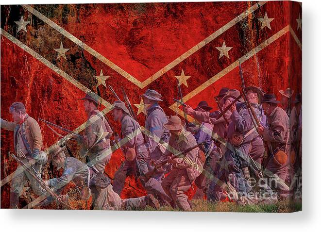 Rebel Yell Canvas Print featuring the digital art Rebel Yell by Randy Steele