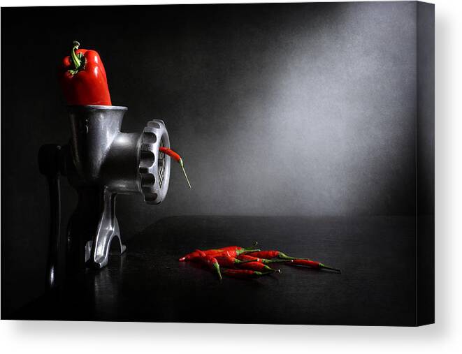 Kitchen Canvas Print featuring the photograph Red And Hot by Victoria Ivanova