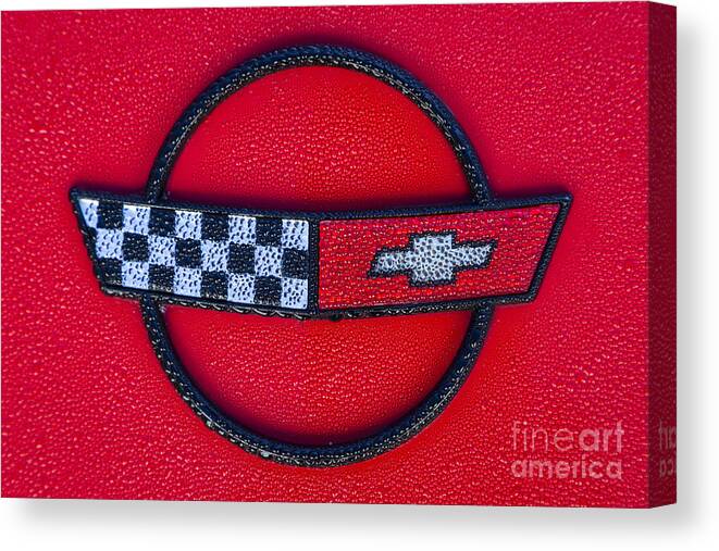 Corvette Canvas Print featuring the photograph Red C4 by Dennis Hedberg