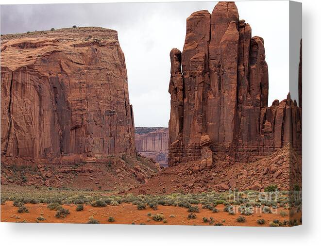 Monument Valley Print Canvas Print featuring the photograph Red Gap by Jim Garrison