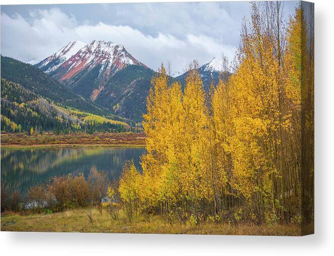 Red Canvas Print featuring the photograph Red Mountain by Aaron Spong