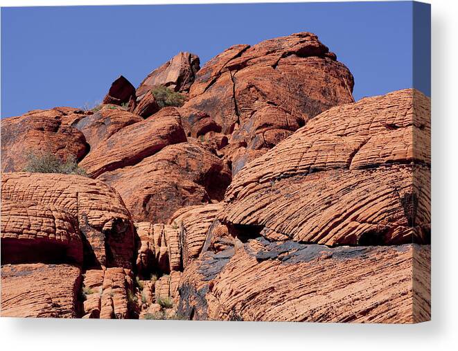 Rocks Canvas Print featuring the photograph Red Rock Texture by Kelley King