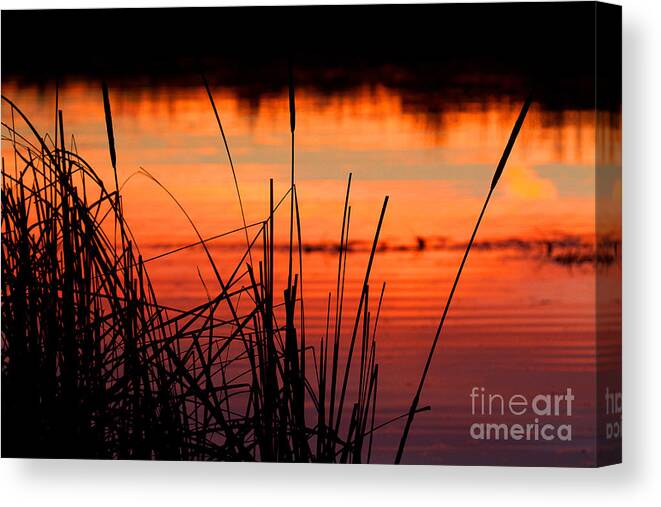 Sunsets Canvas Print featuring the photograph Red Skies by Jim Garrison