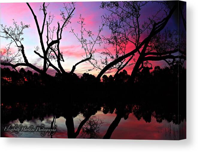  Canvas Print featuring the photograph Red Sky in Morning by Elizabeth Harllee