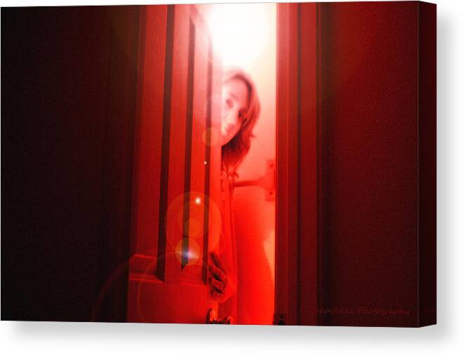 Unfocused Canvas Print featuring the photograph Red Unfocused by Charles Benavidez