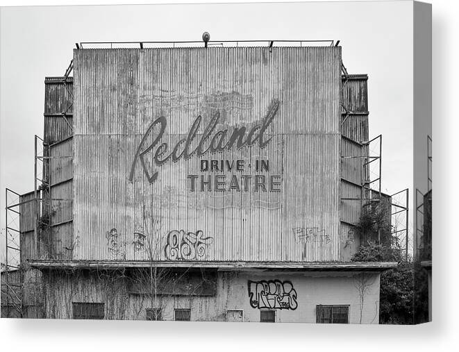 Redland Texas Drive In Canvas Print featuring the photograph Redland Texas Drive In by Steven Michael