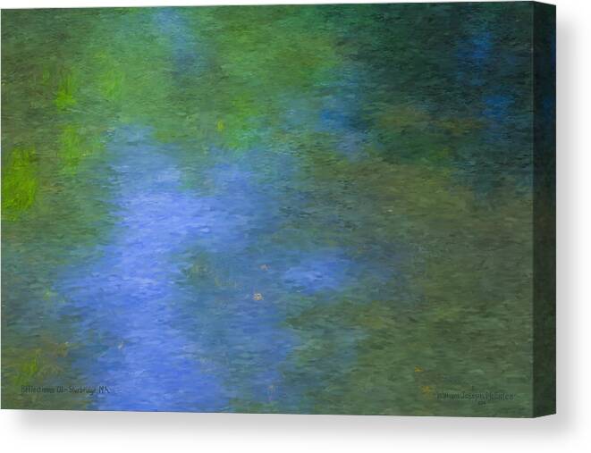 Reflections Canvas Print featuring the painting Reflecting on Monet in Sturbridge, MA by Bill McEntee