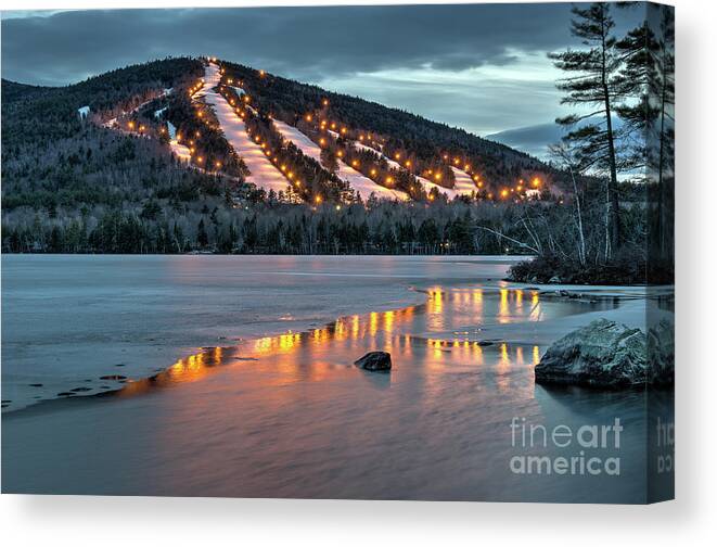 Shawnee Peak Skiing Canvas Print featuring the photograph Reflecting on Moose Pond by Paul Noble