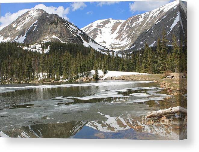 Nature Canvas Print featuring the photograph Reflections on Chinns Lake 5 by Tonya Hance