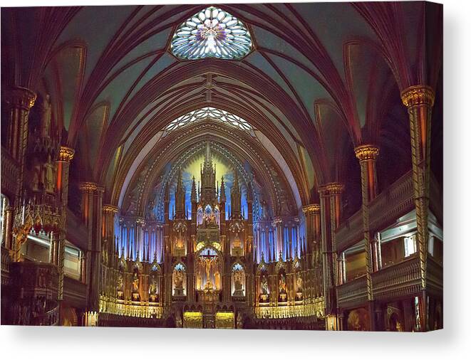 Montreal Canvas Print featuring the photograph Religious Grandeur by Elvira Pinkhas