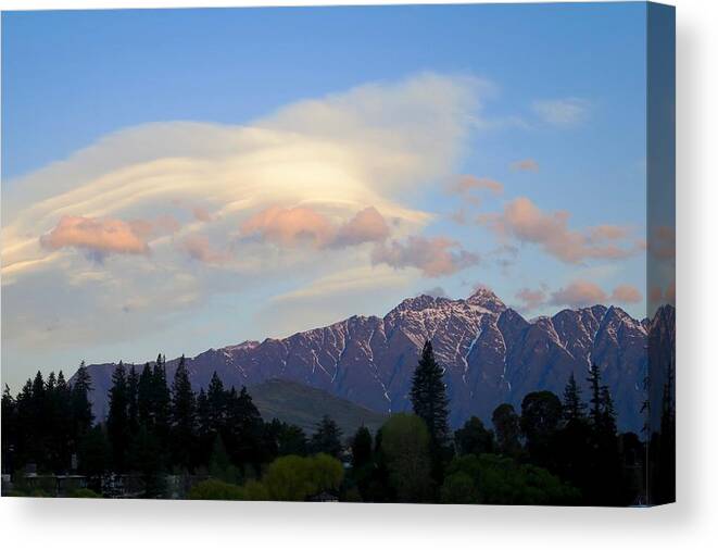 Mountain Canvas Print featuring the photograph The Remarkables by Sarah Lilja