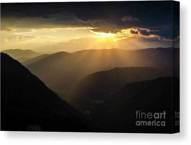 Rhodope Canvas Print featuring the photograph Rhodope from Eagle Eye 4553 by Steve Somerville