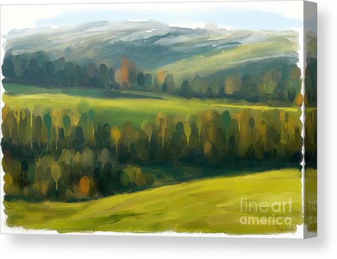 Painting Canvas Print featuring the painting Rich Landscape by Ivana Westin