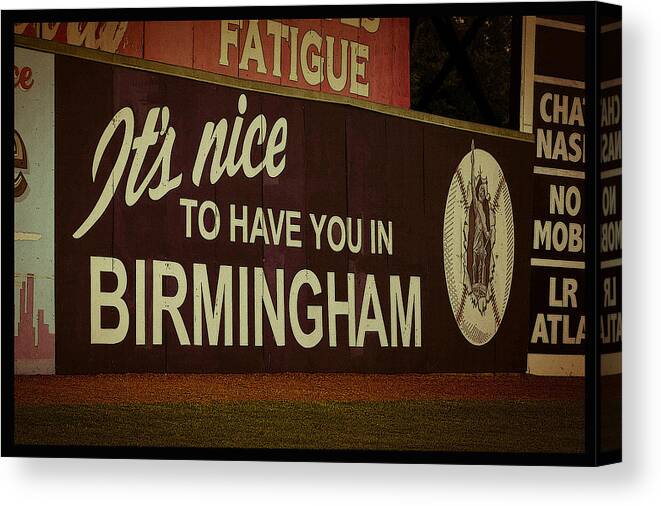 Birmingham Canvas Print featuring the photograph Rickwood Billboard Poster by Just Birmingham