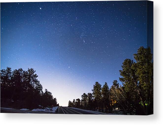 Night Canvas Print featuring the photograph Riding Into The Night by James BO Insogna