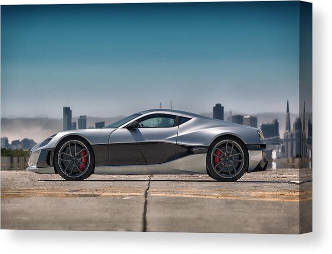 Rimac Canvas Print featuring the photograph #Rimac #ConceptOne #Print by ItzKirb Photography