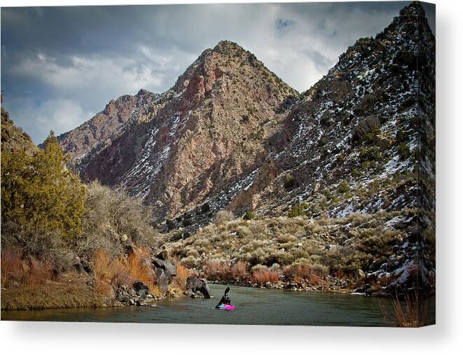  Canvas Print featuring the photograph Rio Grande Racecourse in Winter by Atom Crawford