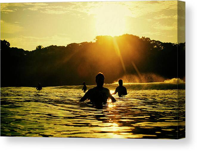 Surfing Canvas Print featuring the photograph Rise And Shine by Nik West