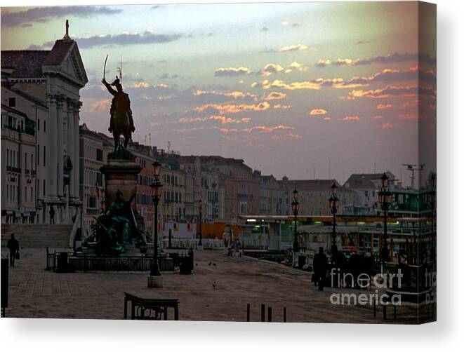 Venice Canvas Print featuring the photograph Riva Schiavoni in Venice in the Morning by Michael Henderson