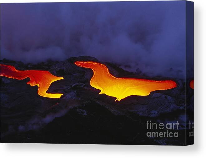 Air Canvas Print featuring the photograph River Of Lava by Peter French - Printscapes