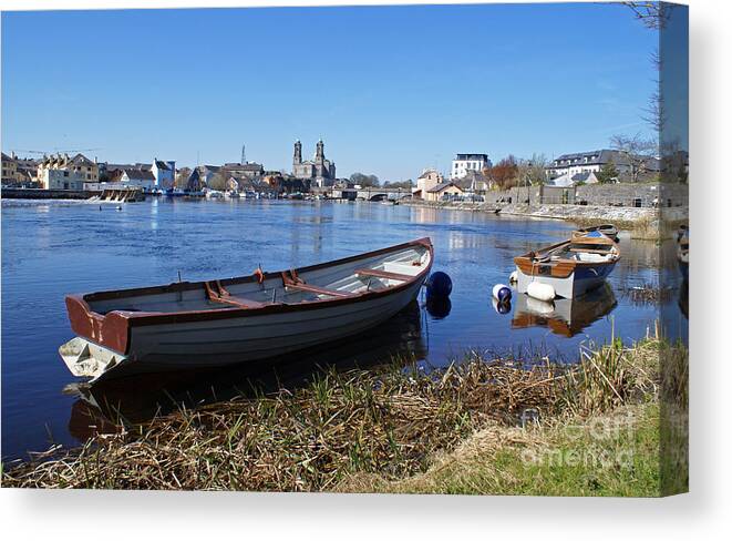 River Canvas Print featuring the photograph River Shannon at Athlone by David Birchall