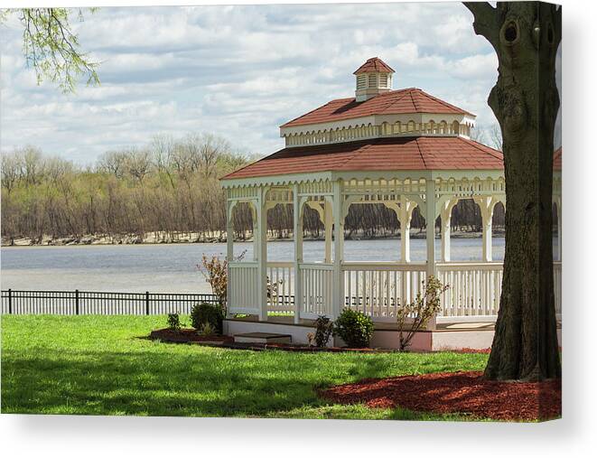 Gazebo Canvas Print featuring the photograph Rivers Rest by Holly Ross