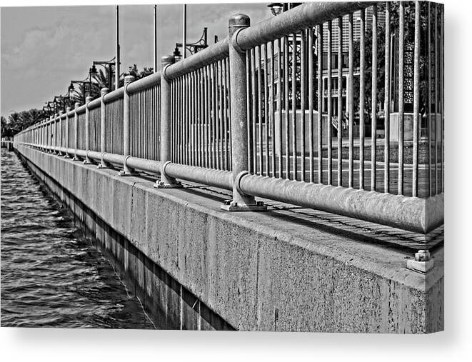 Riverside Canvas Print featuring the photograph Riverside Walkway by Maggy Marsh