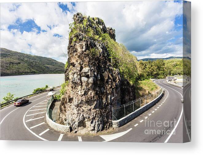 Africa Canvas Print featuring the photograph Road in Mauritius island by Didier Marti