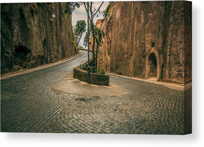Road Canvas Print featuring the digital art Road by Maye Loeser