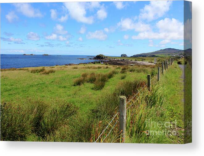Eddie Barron Canvas Print featuring the photograph Road to Malin Head Donegal Ireland by Eddie Barron