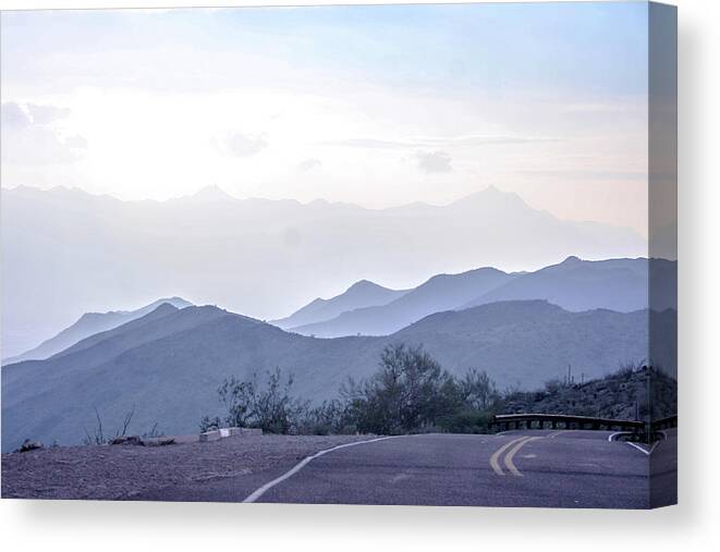 Mountain Canvas Print featuring the digital art Road to Nowhere by Darrell Foster