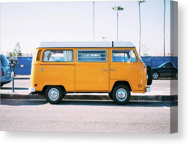 Yellow Canvas Print featuring the photograph Road Trip by Happy Home Artistry